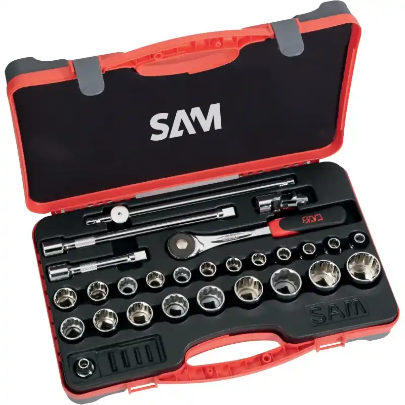 Meilleur Choix Douilles Et Accessoires 1/2‘‘ – Coffret De 27 SAM Outillage – 75-S27PA