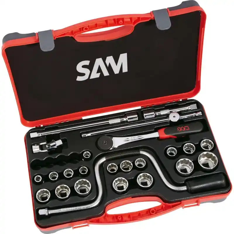 Quantité Limitée Douilles Et Accessoires 1/2‘‘ - Coffret De 24 SAM Outillage - 75-SP24