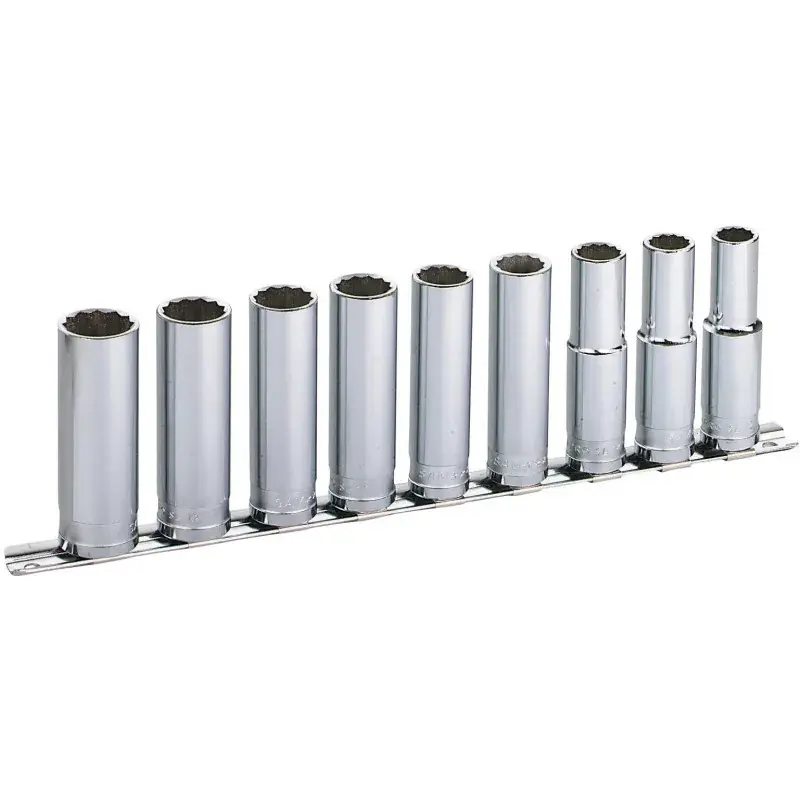 Nouvelle Collection Rack 9 Douilles Longues 1/2‘‘ En Mm SAM Outillage - SLJ-9R