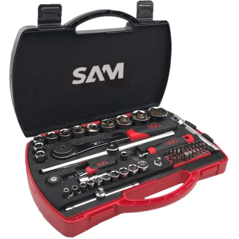 Acheter En Ligne Douilles Et Accessoires 1/4‘‘ 1/2‘‘ En Mm – Coffret De 60 SAM Outillage – 75-SHR60