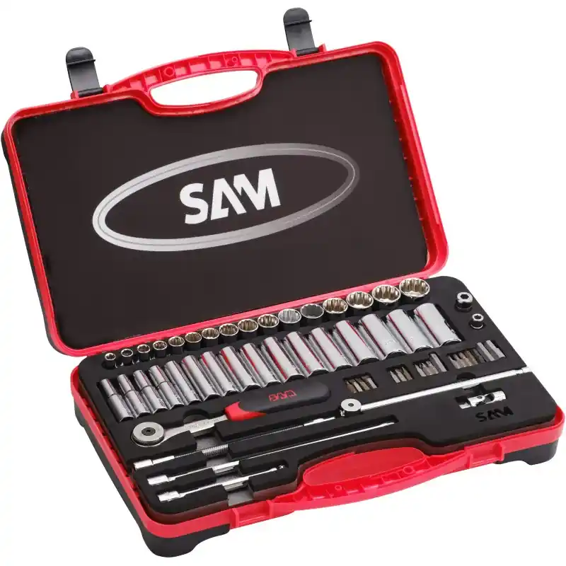 Solde Douilles Et Accessoires 3/8‘‘ – Coffret De 59 SAM Outillage – 74-J59