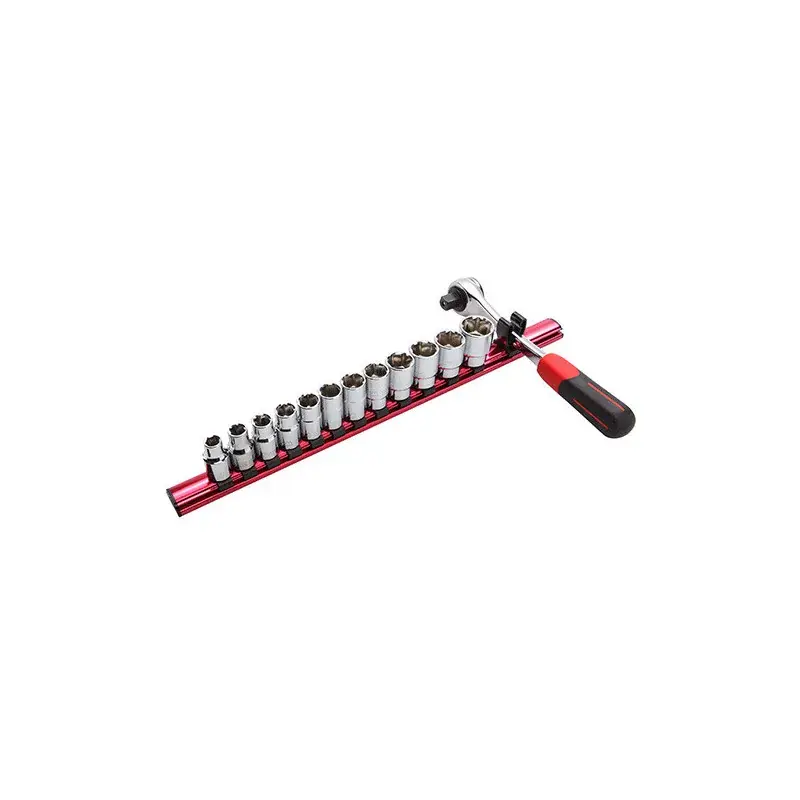 Douilles Et Cliquet 1/2‘‘ Rack Aimante - Jeu De 13 SAM Outillage - 75-SH13N Paiement Sécurisé
