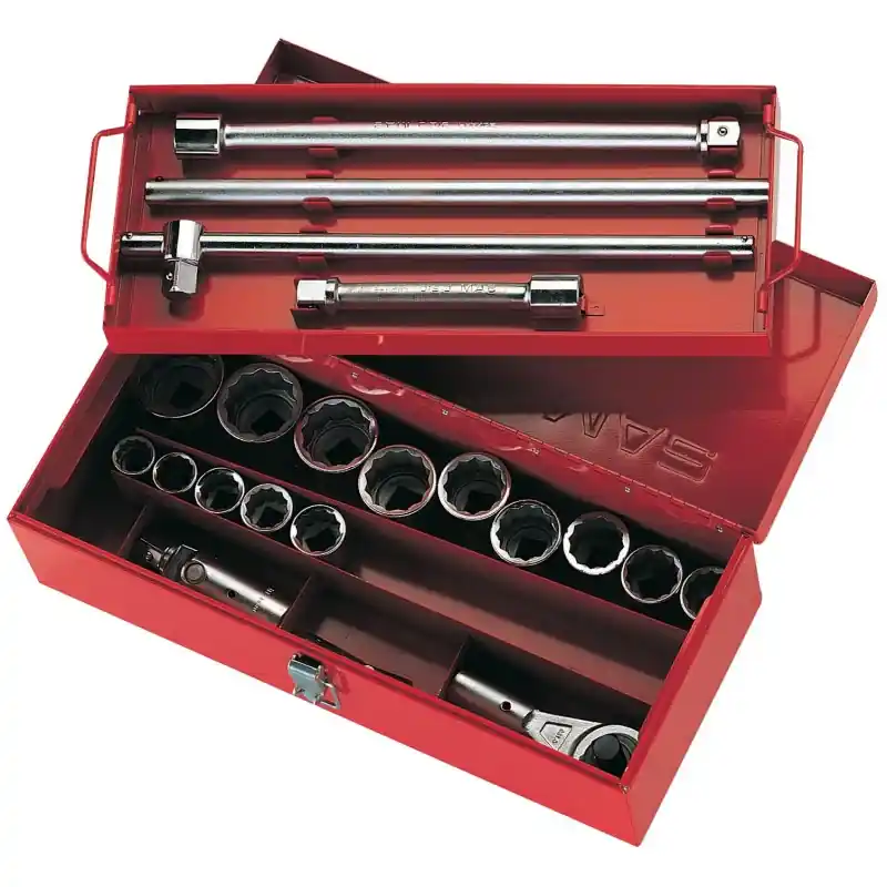 Douilles Et Accessoires 3/4‘‘ 12 pans – Coffret De 25 SAM Outillage – 78-C25 Pas Cher