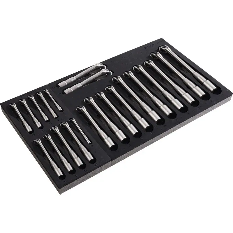 Meilleur Choix Module Mousse 3/3 22 Cles Pipe Debouchee Polies 6/12 Pans SAM Outillage - 93-SDJ22MM