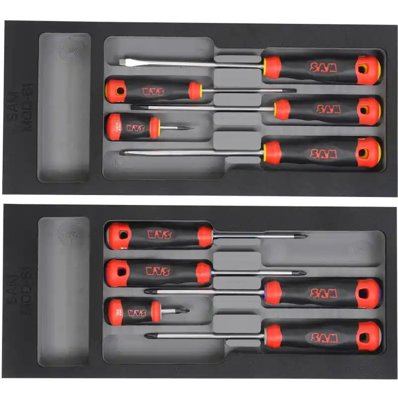 Remise Module Mousse 1/3 De 10 Tournevis Bi-Matiere SAM Outillage - T-PPZJ10MM