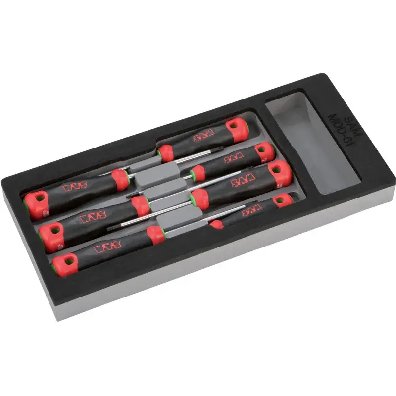 Module Mousse 1/3 De 7 Tournevis Bi-Matiere Torx SAM Outillage - T-XJ7MM Expédié Aujourd'hui