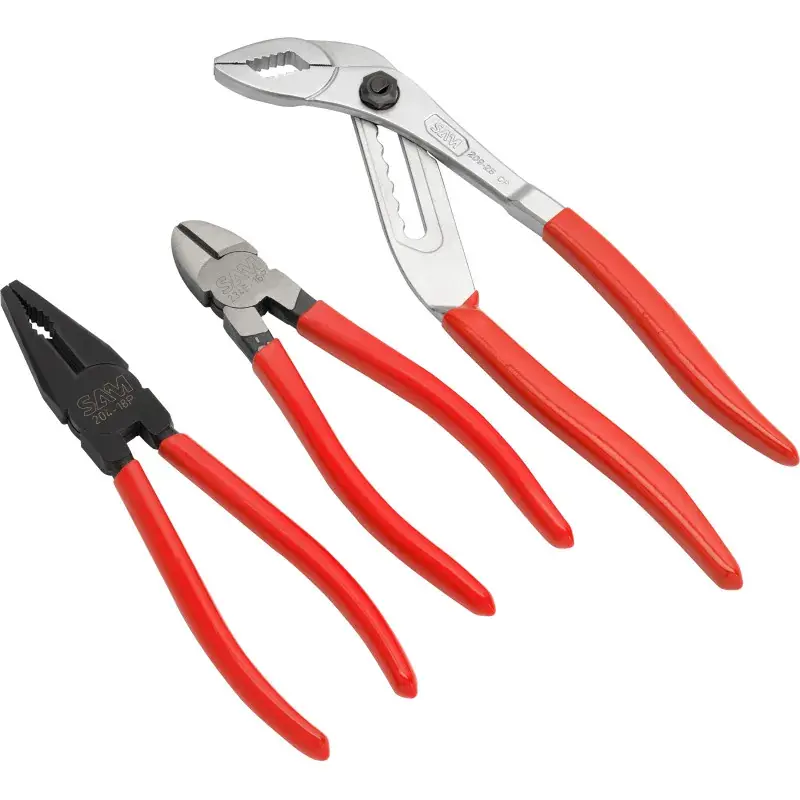 Pince Multiprise / Universelle / Coupante - Jeu De 3 SAM Outillage - 209-J3P Usine Directe