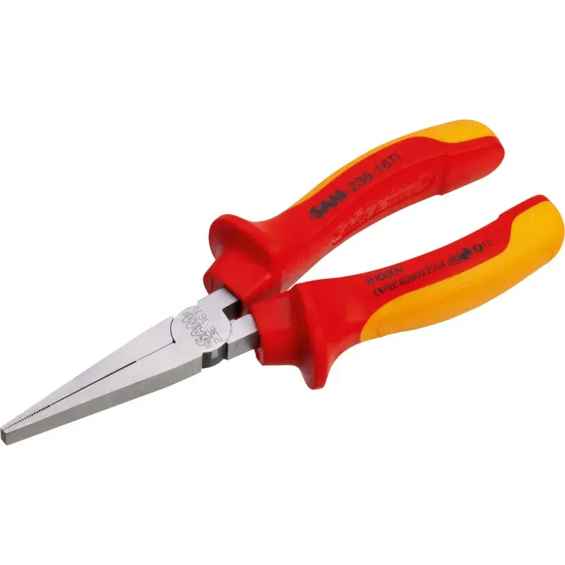 Pince Bec Plat Isolee 160 Mm SAM Outillage - 236-16TI Promotion Saisonnière