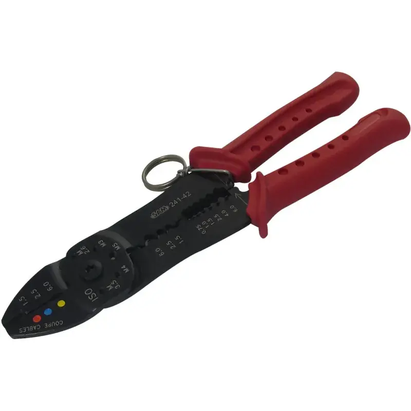 Nouvel Arrivage Pince A Sertir Cosses Pre-Isolees Avec Clip Inox Fme SAM Outillage - 241-42-FME