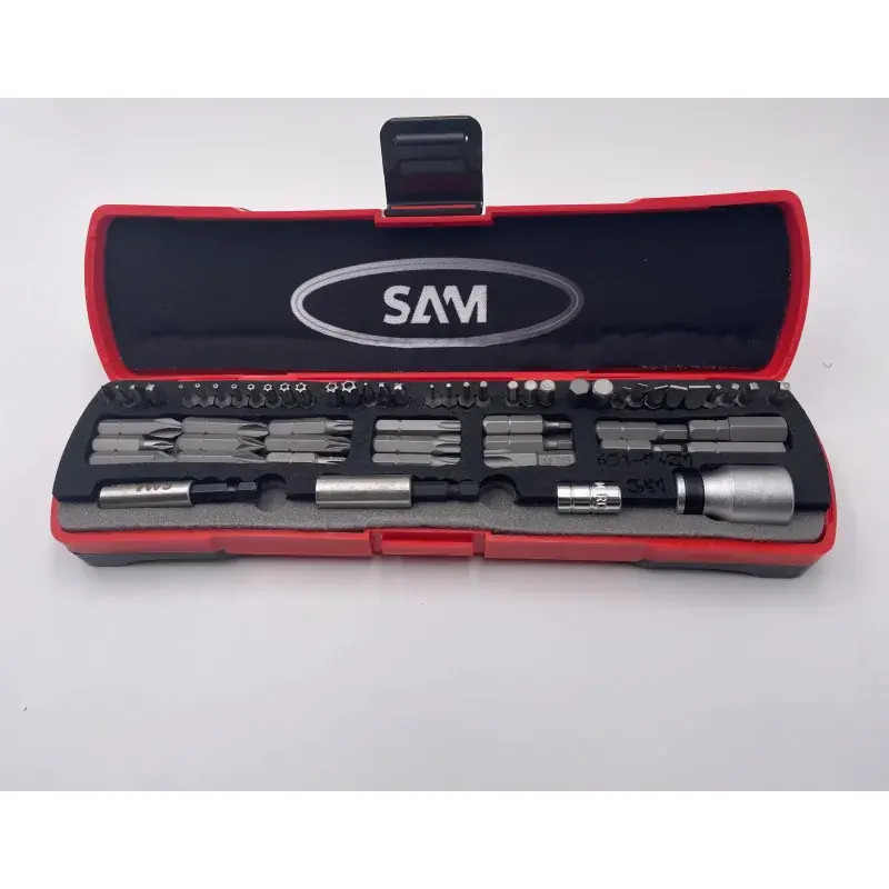 Embout De Vissage 1/4‘‘ Pour Materiaux Durs - Coffret De 61 SAM Outillage - E-112-J61 Réduction