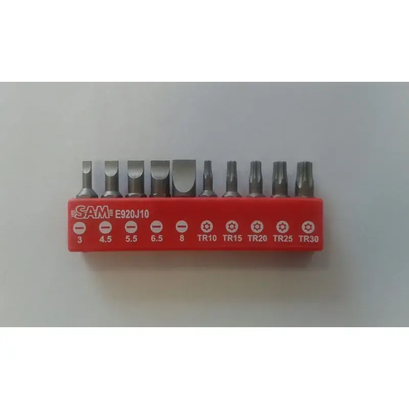 Prix Réduit Embout Vissage Pour Materiaux Durs Fente - Torx - Jeu De 10 SAM Outillage - E-920J10