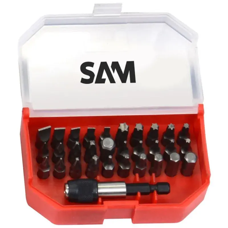 Commande En Gros Embout De Vissage 1/4‘‘ - Coffret De 30 Et 1 Porte-Embout SAM Outillage - E900-J30B
