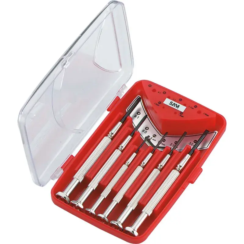Composition 6 Micro-Tournevis Fente-Phillips SAM Outillage – 269-BJ6-1 Commande En Gros