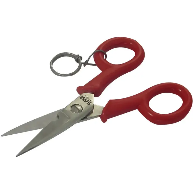 Réduction Ciseaux Electricien Branches Surmoulees Avec Clip Inox Fme SAM Outillage - 374-G-FME