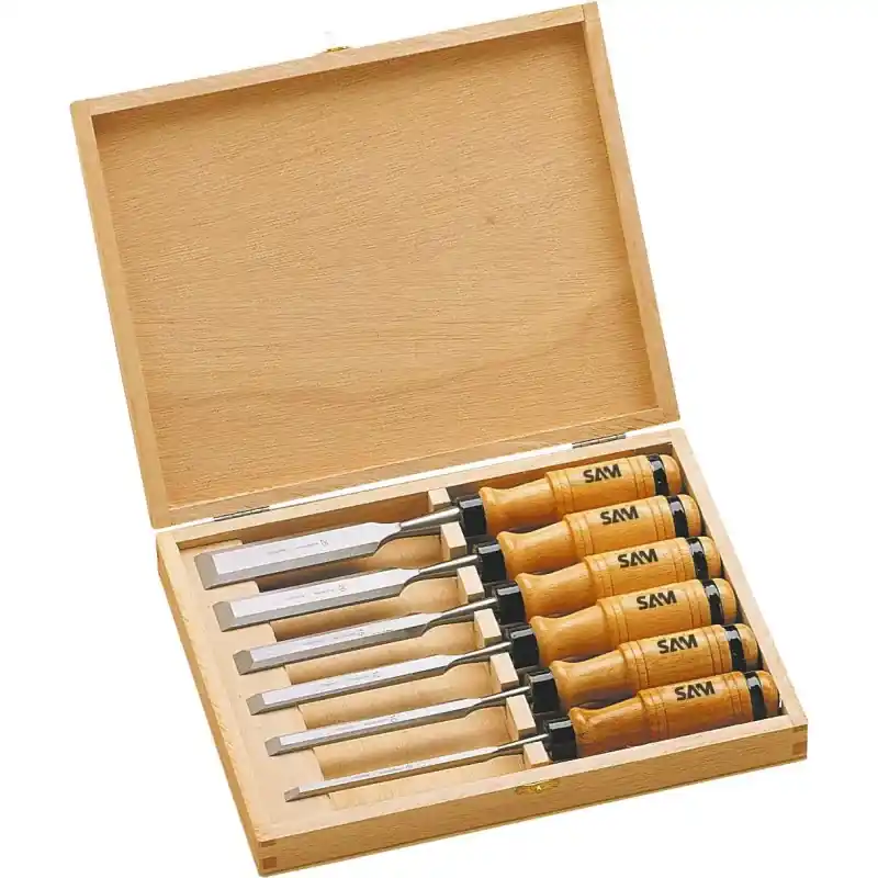 Ciseaux De Sculpteur 6 10 12 15 20 25 Mm - Coffret De 6 SAM Outillage - B-607-C6 Prix Cassé