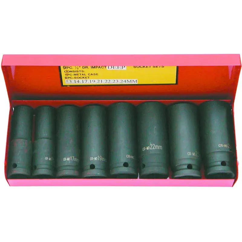 Douille A Chocs 1/2‘‘ 13 A 24 Mm – Longues – Coffret De 8 Sam Outillage – 19141 Nouvel Arrivage