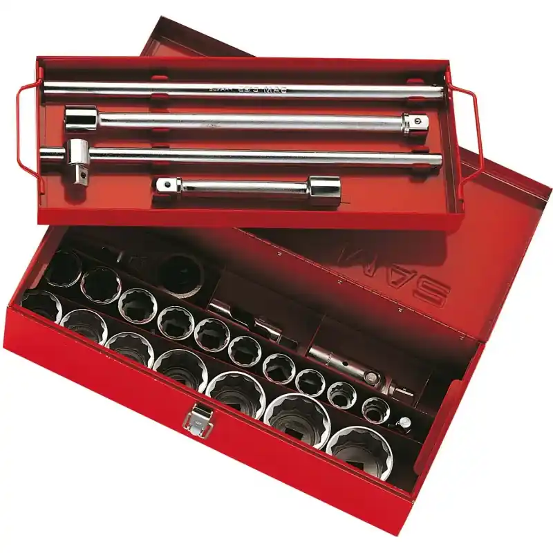 Coffret de douilles 3/4‘‘ En Pouce - 22 outils SAM Outillage - 78-CP22 Meilleure Vente