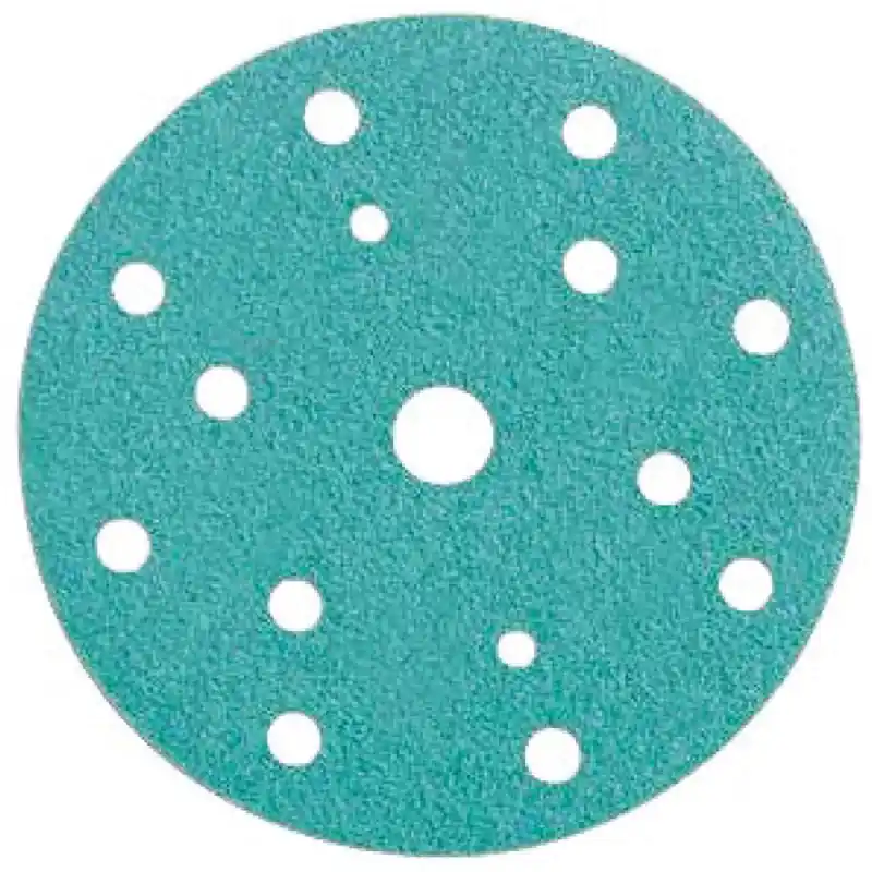Papier Abrasive ‘‘Green‘‘ D150mm – 15 Trous 100 pcs SAM Outillage Offre Spéciale