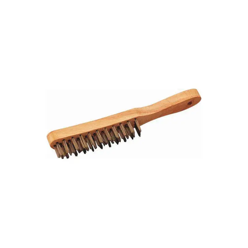 Must-Have Brosse Metallique 4 Rangs Manche Bois SAM Outillage – 912-B2
