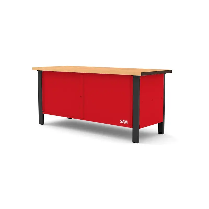 Quantité Limitée Etabli Ferme Longueur 2 Metres Avec Plateau Bois SAM Outillage – ETAB-200PBF