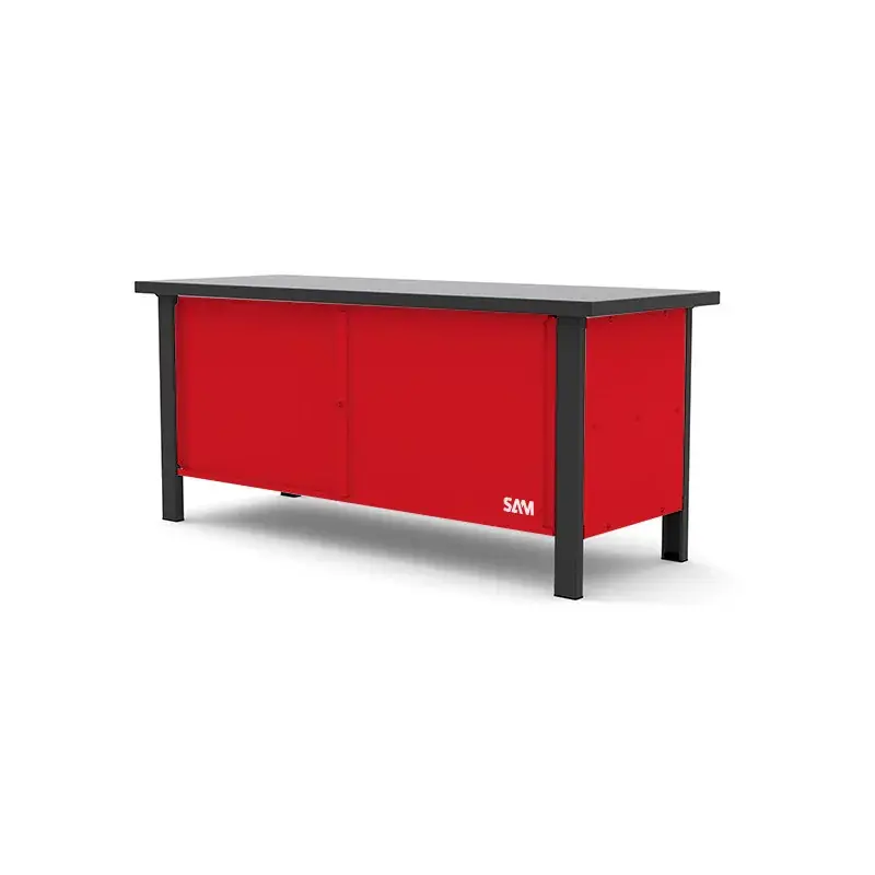 Etabli Ferme Longueur 2 Metres Avec Plateau Tole SAM Outillage - ETAB-200PTF Petit Prix