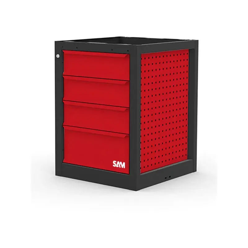 Petit Prix Meuble Etabli 4 Tiroirs 3 Tiroirs 150 Mm, 1 Tiroir 225 Mm SAM Outillage - ETAB-MB4T