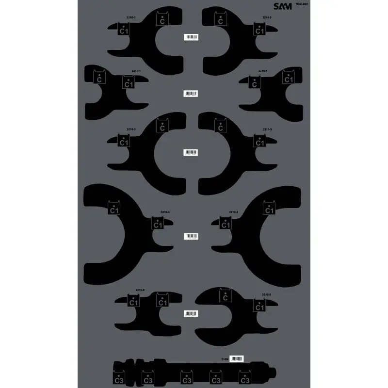 Commander Maintenant Panneau Suspension Vide Avec Serigraphie Et Crochets SAM Outillage - PAN-SUSP-N
