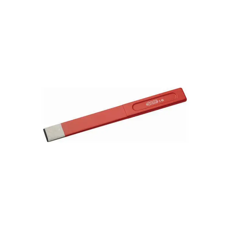 Burin De Carrossier Extra Plat Avec Poignee Pare-Coup SAM Outillage - 1-BP Prix Choc