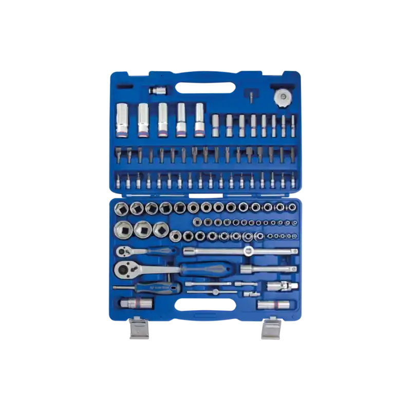 Authentique Coffret De Douilles 1/2&Prime; 1/4&Prime; + Accessoires – 110 Pièces King Tony – 7511MR
