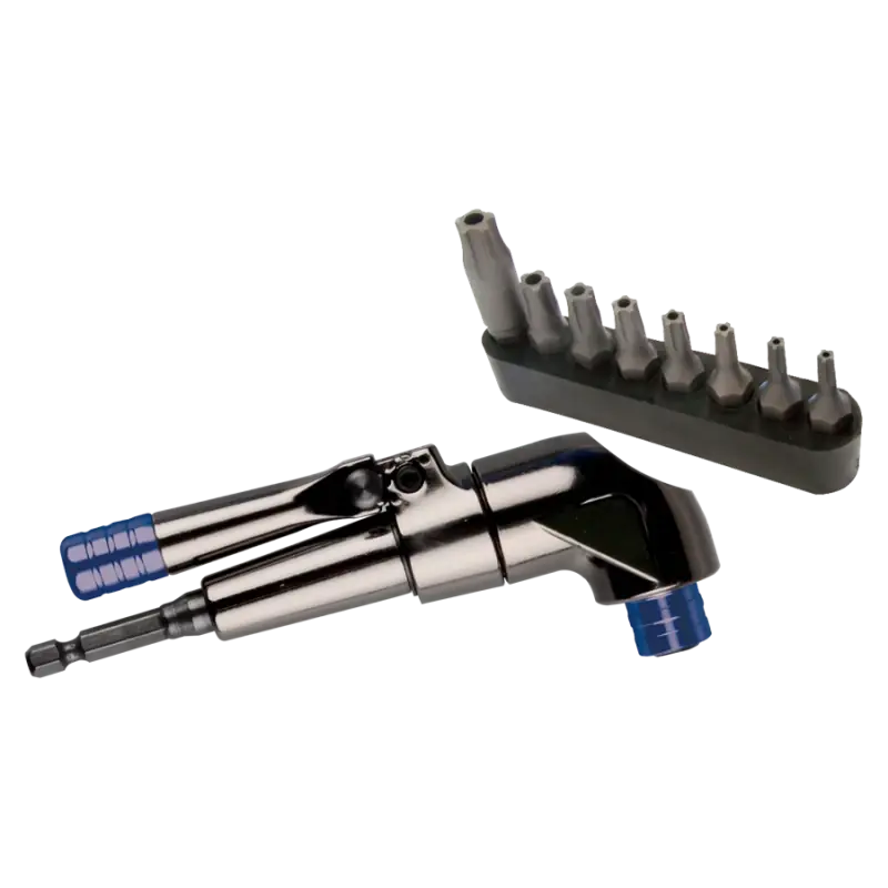 Solde Adaptateur 1/4&Prime; À Renvoi D‘Angle Avec Embouts Resistorx®Plus- 9Pièces King Tony – 759140MR