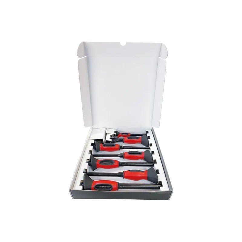 Marque Coffret Carton De 5 Chasses-Axes + 2 Burins Poignée Bi-Matière – 7Pcs King Tony – 76677P