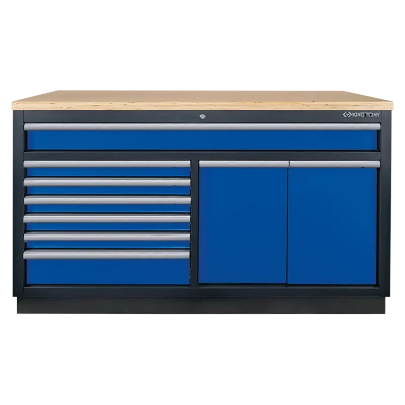 Acheter En Ligne Meuble bas 9 Tiroirs Bleu King Tony – 87D1123AKB