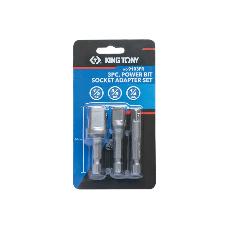 Jeu De 3 Adaptateurs Pour Douilles 1/4" 1/2" 3/8" King Tony - 9103PR Expédié Aujourd'hui