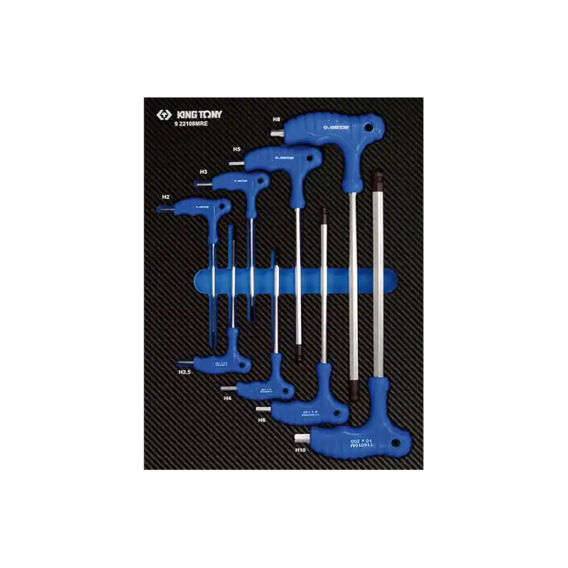 Module Mousse + Pp 8 Pièces Clés En L 6 Pans Mâles 2-10Mm King Tony - 922108MRE Soldes