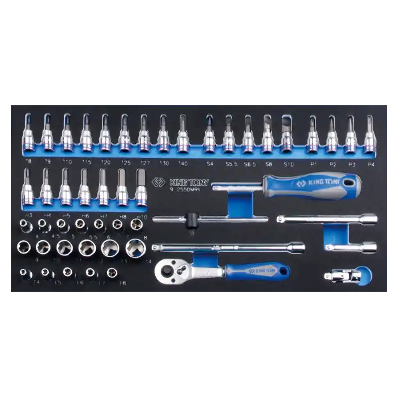 Prix Cassé Module Mousse 50 Pièces 1/4" Douilles Et Accessoires King Tony - 92550MRV