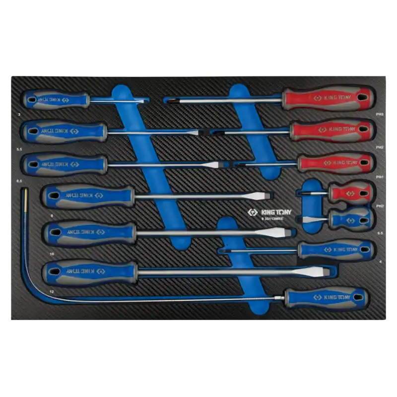 Commande En Gros Module Mousse + Pp Tournevis À Fente Et Phillips® - 13 Pièces King Tony - 935113MRE