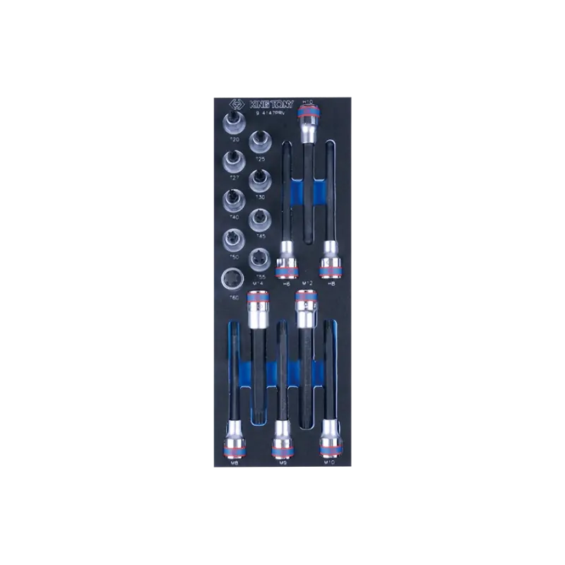 Module Mousse 17 Pièces Douilles Tournevis 1/2" King Tony - 94147PRV Prix Cassé