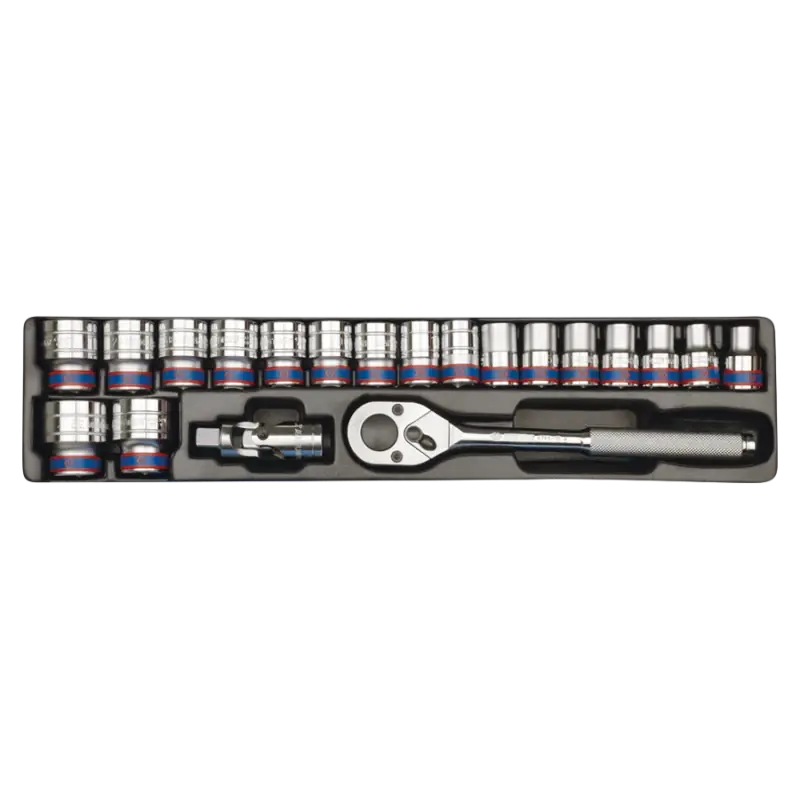 Jusqu'à Épuisement Des Stocks Module Douilles 1/2" 6 Pans 20 Pièces King Tony - 94319MR05