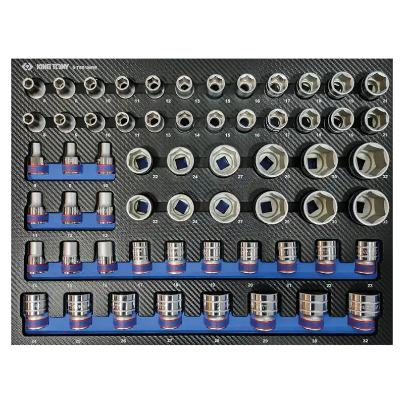Module Mousse Pour Présentoir 60 Pièces Douilles 1/2" King Tony - 975B1MRE Satisfait Ou Remboursé