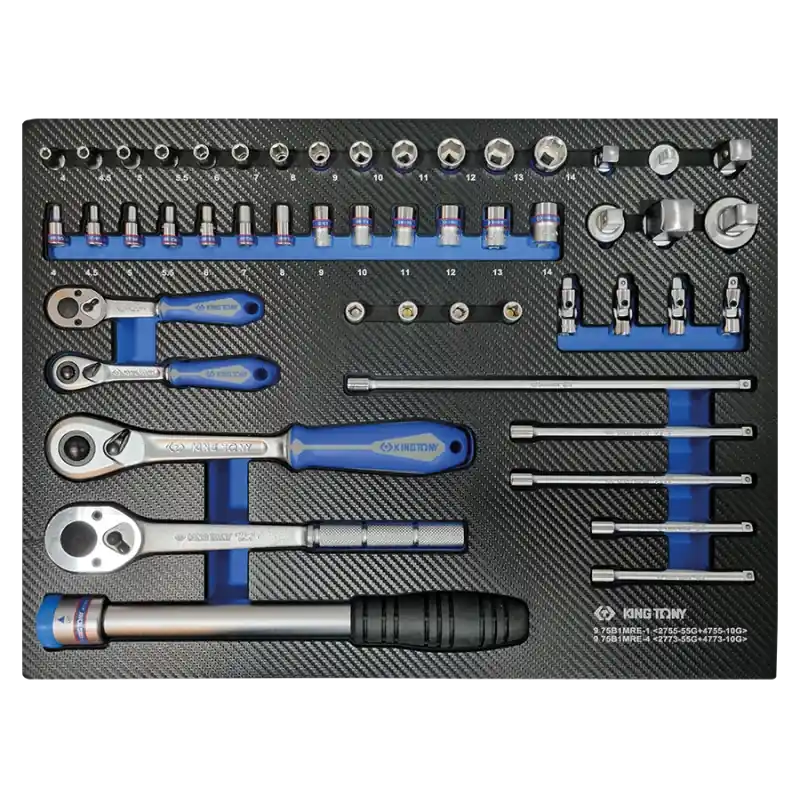 Module Mousse Pour Présentoir 52 Pièces Accessoires 1/2" Et 1/4" King Tony - 975B1MRE4 Commande En Gros