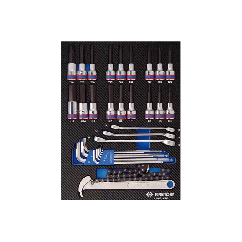 Module Mousse + Pp 31 Pièces Torx-Mâles-Tuyauter King Tony - 990131MRE Top Vente