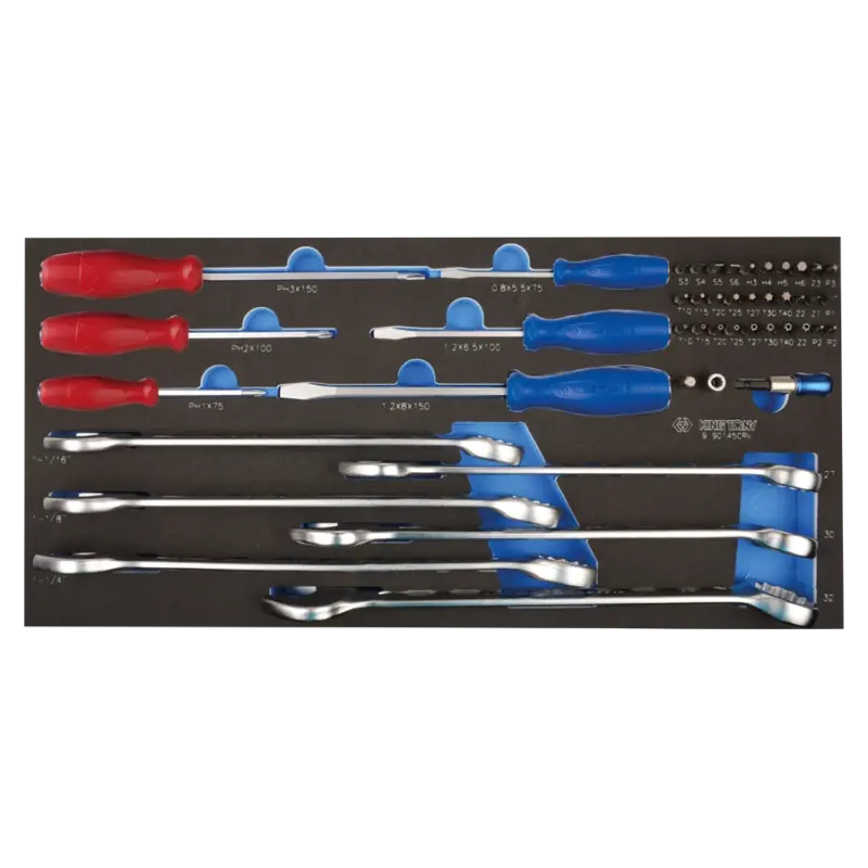 Module De Douilles Torx 1/2 Et De Clés Mâles Torx 45Pcs King Tony - 990145CRV Super Prix