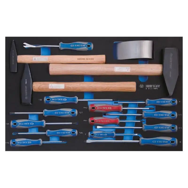 Module Mousse + Pp 17 Pièces Tournevis Et Outils De Frappe King Tony - 991217MRV Top Vente