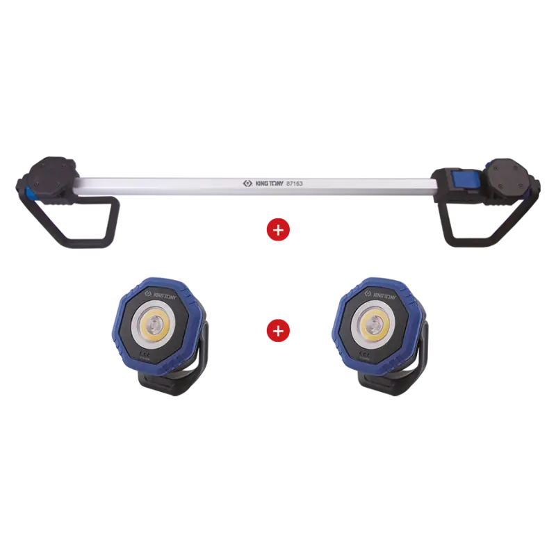 Jusqu'à Épuisement Des Stocks Pack 2 Mini Projecteur 9Ta44W + Support Pour Lampes 87163 King Tony - 9TA44AZ