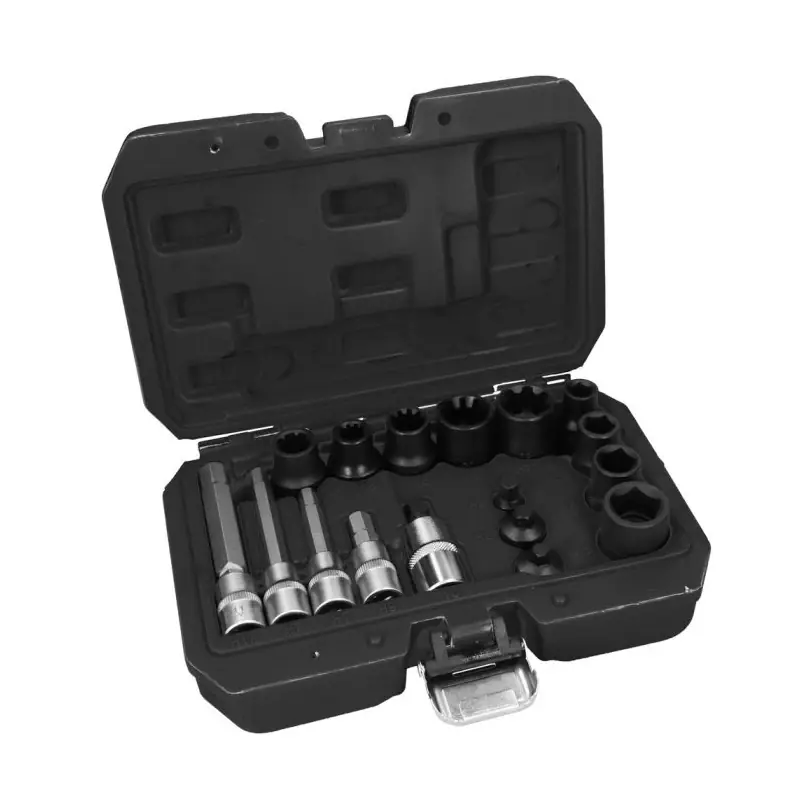 Produit De Marque Coffret de 17 douilles pour étriers de freins, 1/4 - 3/8 - 1/2 KS TOOLS 150.2600F