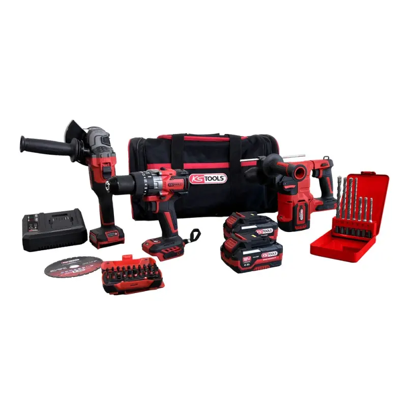 Dernier Modèle Pack d‘outils électroportatifs 10 pièces 18V KS TOOLS - 515.4731F-A3