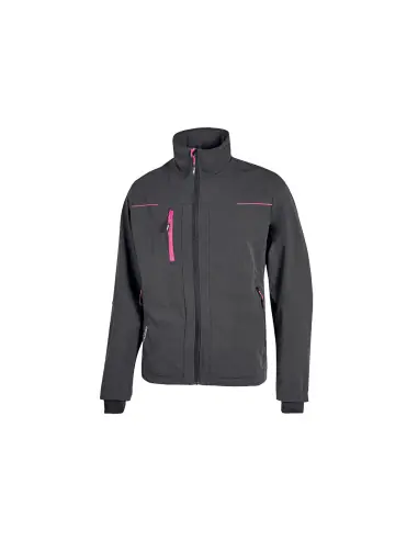 Promotion Saisonnière Veste de travail femme PLUTON LADY Grey Fucsia PE178GF - Upower