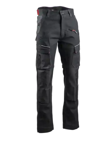 Authentique Pantalon stretch bicolore poches genouillères Noir CORTEX 1783 – LMA