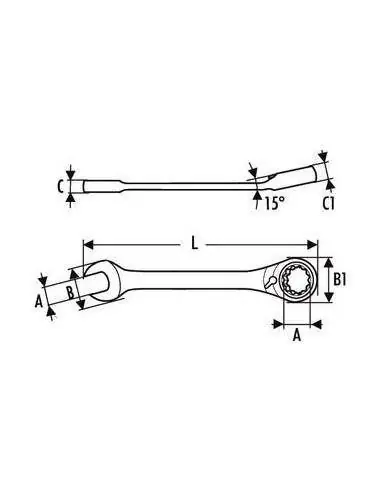 Expédié Aujourd&rsquo;hui Clé mixte à cliquet 8 mm E113301 – Expert by Facom