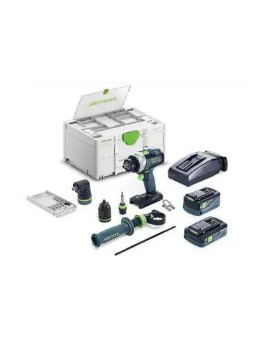 Perceuse-visseuse à percussion sans fil QUADRIVE TPC 18/4 5,0/4,0 I-Set 577621 - Festool Promotion Saisonnière
